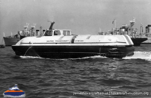 Vosper-Thornycroft VT1 in service -  (credit: The <a href='http://www.hovercraft-museum.org/' target='_blank'>Hovercraft Museum Trust</a>).